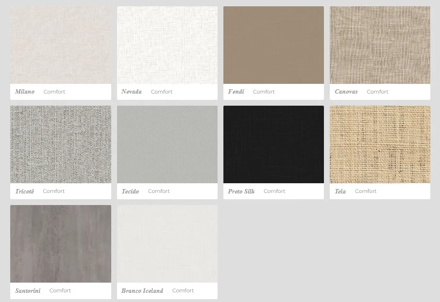 Tabela de cores MDF Guararapes — Confort